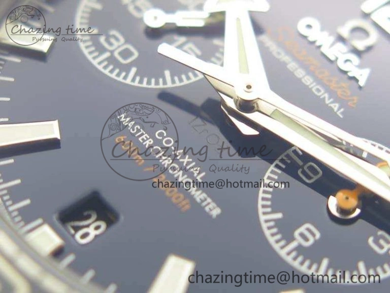 Planet Ocean Master Chrono SS OM 1:1 Best Edition Blue Dial On SS Bracelet A9900 V2
