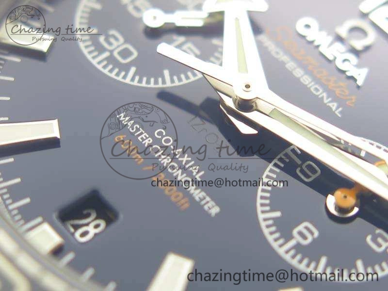 Planet Ocean Master Chrono SS OM 1:1 Best Edition Blue Dial On SS Bracelet A9900 V2