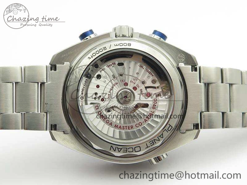 Planet Ocean Master Chrono SS OM 1:1 Best Edition Blue Dial On SS Bracelet A9900 V2