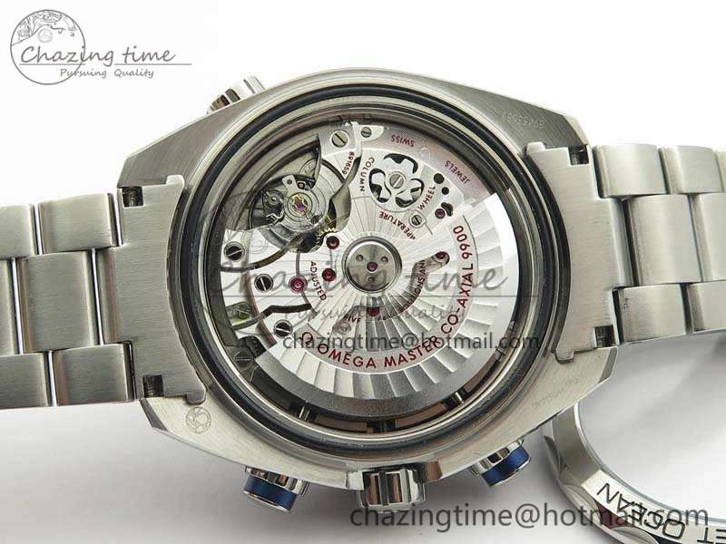 Planet Ocean Master Chrono SS OM 1:1 Best Edition Blue Dial On SS Bracelet A9900 V2