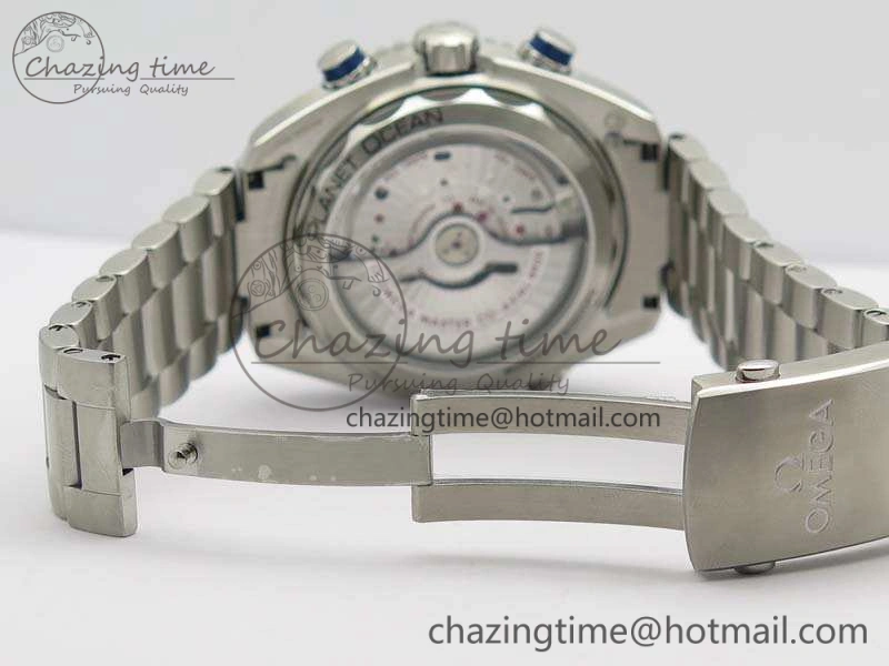Planet Ocean Master Chrono SS OM 1:1 Best Edition Blue Dial On SS Bracelet A9900 V2