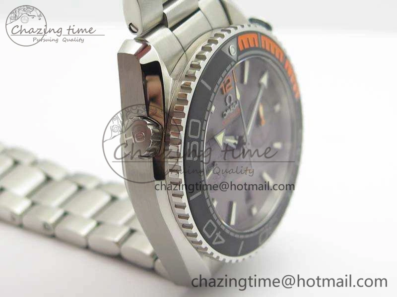 Planet Ocean Master Chrono SS OM 1:1 Best Edition Gray Dial On SS Bracelet A9900 V2