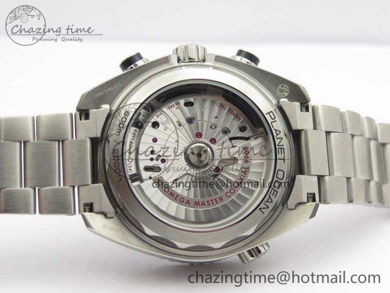 Planet Ocean Master Chrono SS OM 1:1 Best Edition Gray Dial On SS Bracelet A9900 V2