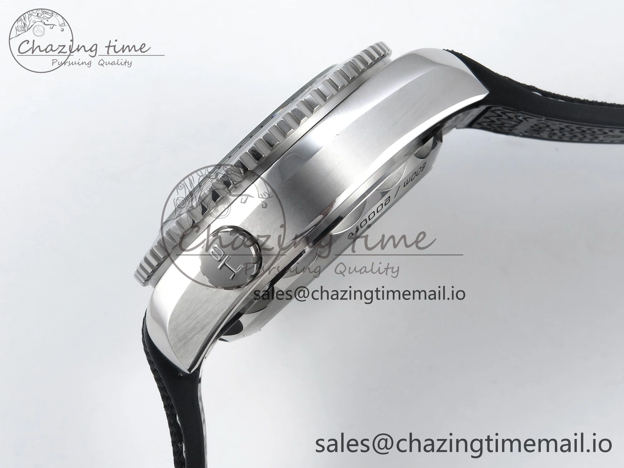 Planet Ocean Master Chronometer 600M 45.5mm SS SCF 1:1 Best Edition Black Bezel Black Dial on Black Rubber Strap A9900 Super Clone