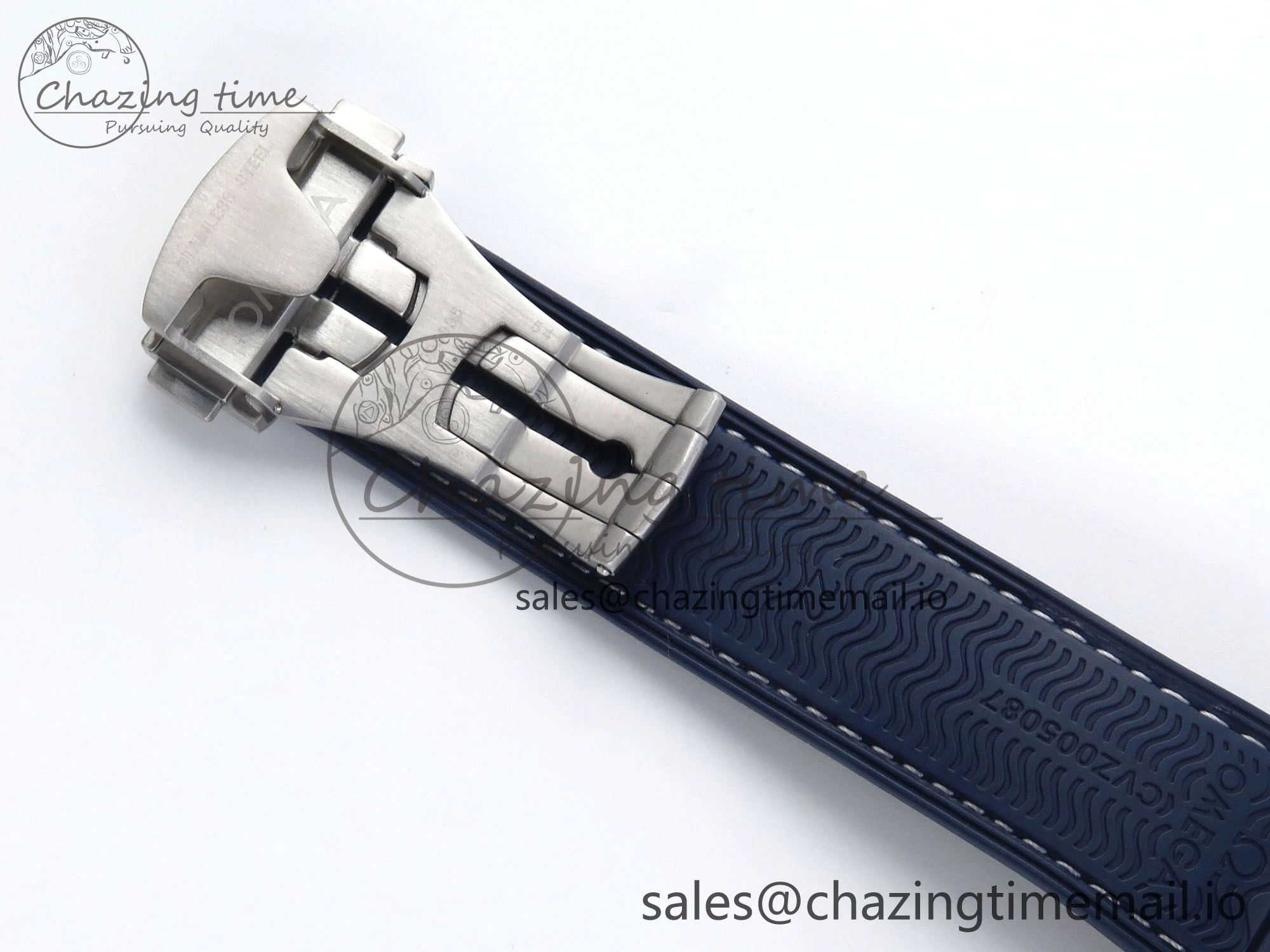 Planet Ocean Master Chronometer 600M 45.5mm SS SCF 1:1 Best Edition Blue Bezel Blue Dial on Blue Rubber Strap A9900 Super Clone