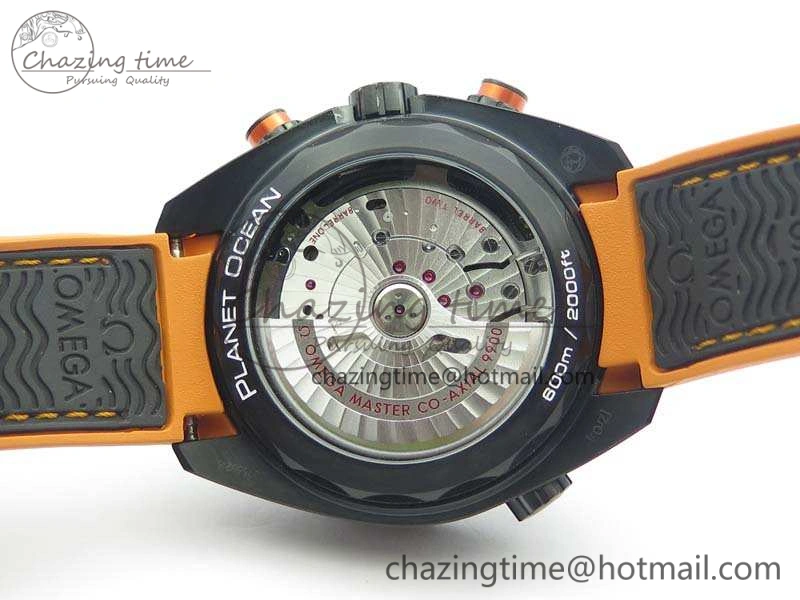 Planet Ocean Master Chronometer Chrono DLC OM 1:1 Best Edition Black Dial On Nylon Strap A9900