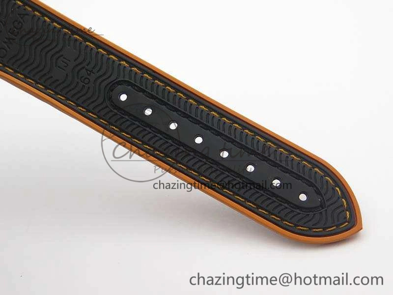 Planet Ocean Master Chronometer Chrono DLC OM 1:1 Best Edition Black Dial On Nylon Strap A9900