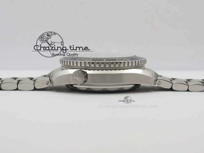 Planet Ocean Master Chronometer Chrono SS OM 1:1 Best Edition Black Dial On SS Bracelet A9900