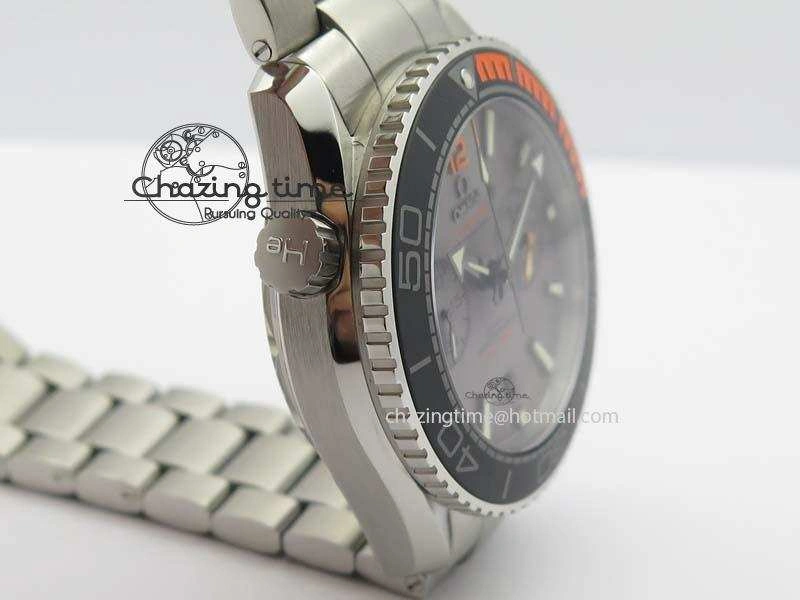 Planet Ocean Master Chronometer Chrono SS OM 1:1 Best Edition Gray Dial On SS Bracelet A9900