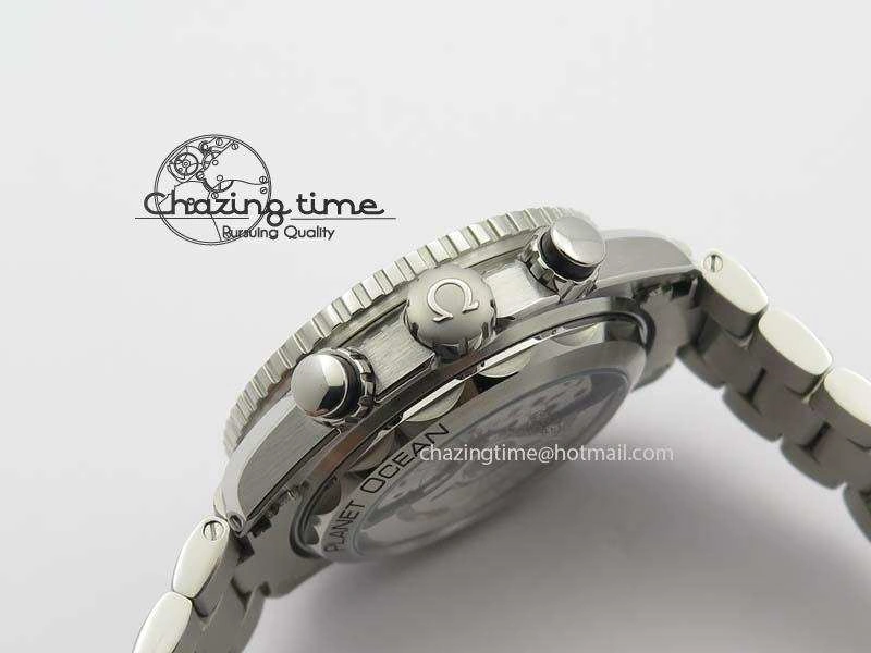 Planet Ocean Master Chronometer Chrono SS OM 1:1 Best Edition Gray Dial On SS Bracelet A9900