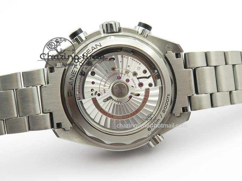 Planet Ocean Master Chronometer Chrono SS OM 1:1 Best Edition Gray Dial On SS Bracelet A9900
