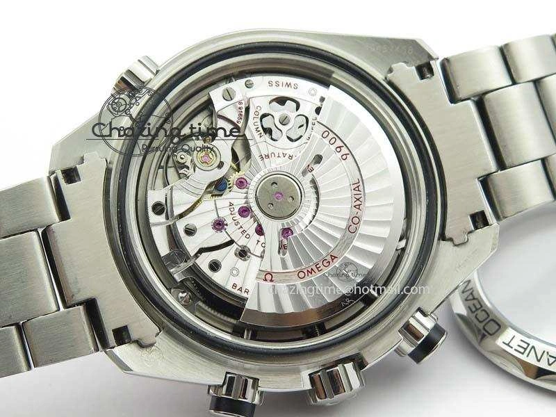 Planet Ocean Master Chronometer Chrono SS OM 1:1 Best Edition Gray Dial On SS Bracelet A9900