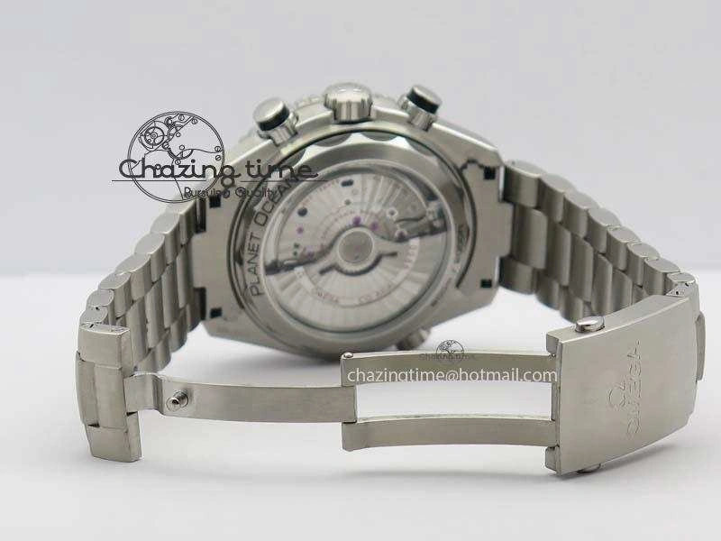 Planet Ocean Master Chronometer Chrono SS OM 1:1 Best Edition Gray Dial On SS Bracelet A9900
