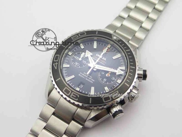 Planet Ocean Master Chronometer Chrono SS OM 1:1 Best Edition Orange 12 On SS Bracelet A9300