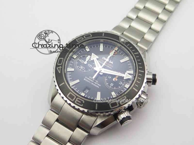 Planet Ocean Master Chronometer Chrono SS OM 1:1 Best Edition Orange 12 On SS Bracelet A9300