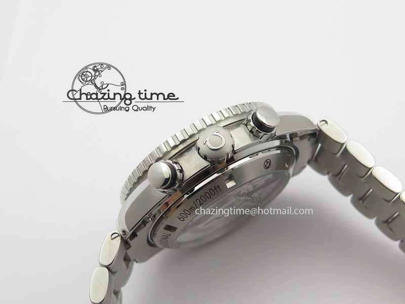 Planet Ocean Master Chronometer Chrono SS OM 1:1 Best Edition Orange 12 On SS Bracelet A9300