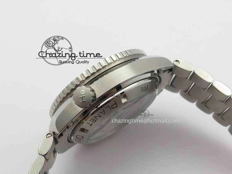 Planet Ocean Master Chronometer Chrono SS OM 1:1 Best Edition Orange 12 On SS Bracelet A9300
