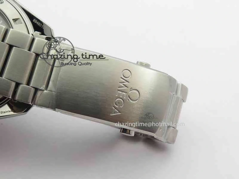 Planet Ocean Master Chronometer Chrono SS OM 1:1 Best Edition Orange On SS Bracelet A9300