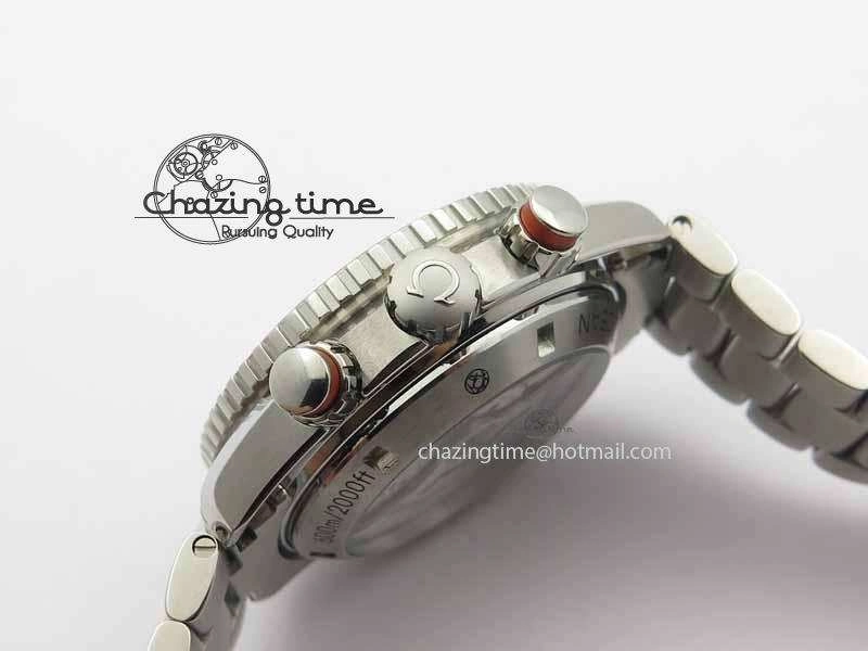 Planet Ocean Master Chronometer Chrono SS OM 1:1 Best Edition Orange On SS Bracelet A9300
