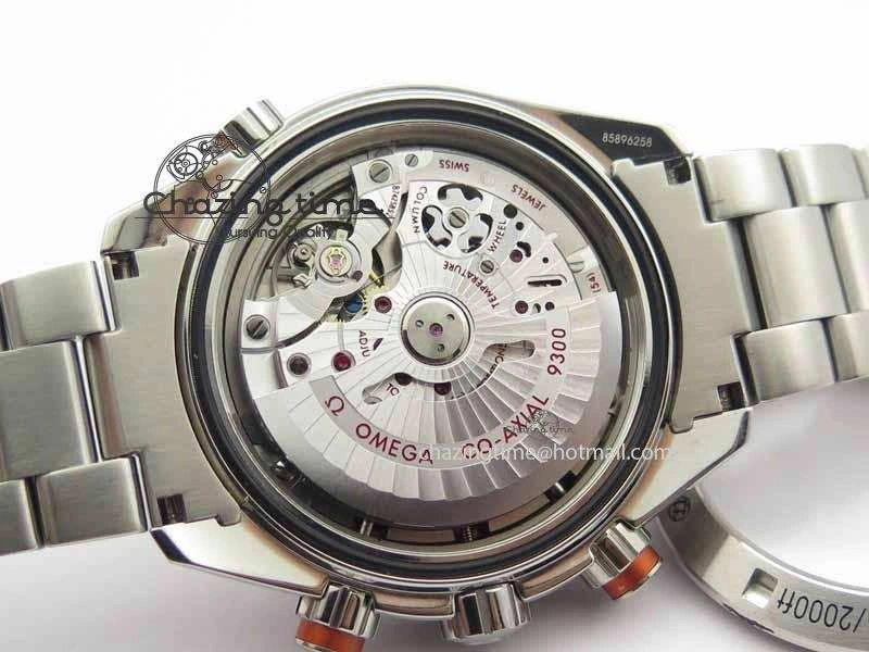 Planet Ocean Master Chronometer Chrono SS OM 1:1 Best Edition Orange On SS Bracelet A9300