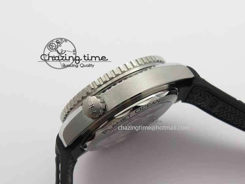 Planet Ocean Master Chronometer SS OM 1:1 Best Edition Black Dial On Leather Strap A9900