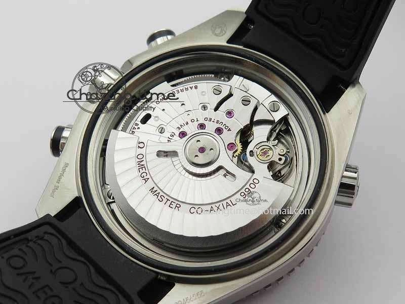 Planet Ocean Master Chronometer SS OM 1:1 Best Edition Black Dial On Leather Strap A9900