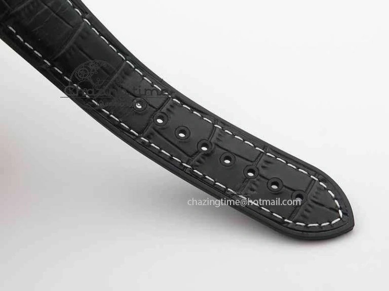 Planet Ocean Master Chronometer SS OM 1:1 Best Edition Black Dial On Leather Strap A9900