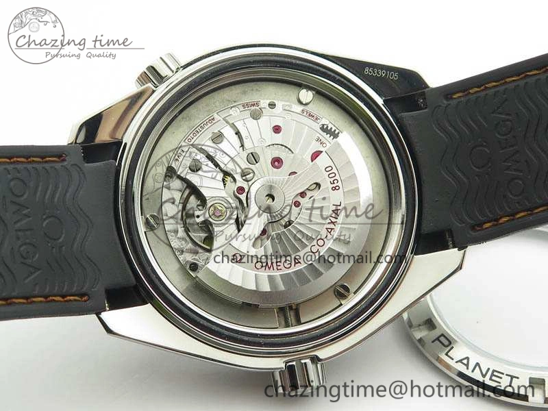 Planet Ocean Pro 45mm OMF 1:1 Best Edition Orange Marker On Rubber Strap A8500 (Black Balance Wheel)