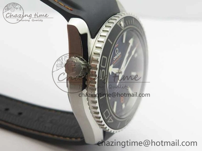 Planet Ocean Pro 45mm OMF 1:1 Best Edition Orange Marker On Rubber Strap A8500 (Black Balance Wheel)