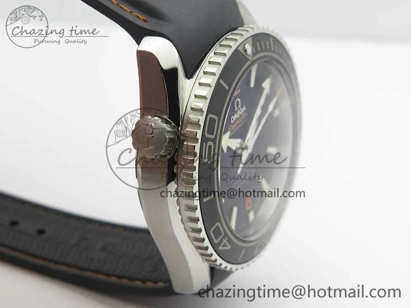Planet Ocean Pro 45mm OMF 1:1 Best Edition Orange Marker On Rubber Strap A8500 (Black Balance Wheel)