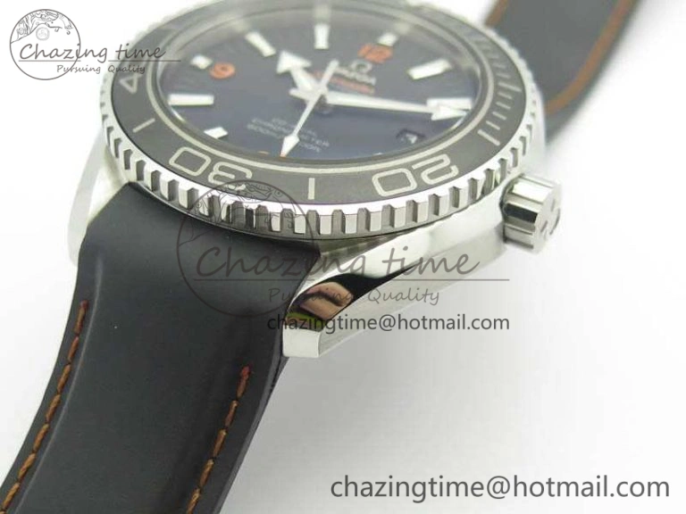Planet Ocean Pro 45mm OMF 1:1 Best Edition Orange Marker On Rubber Strap A8500 (Black Balance Wheel)