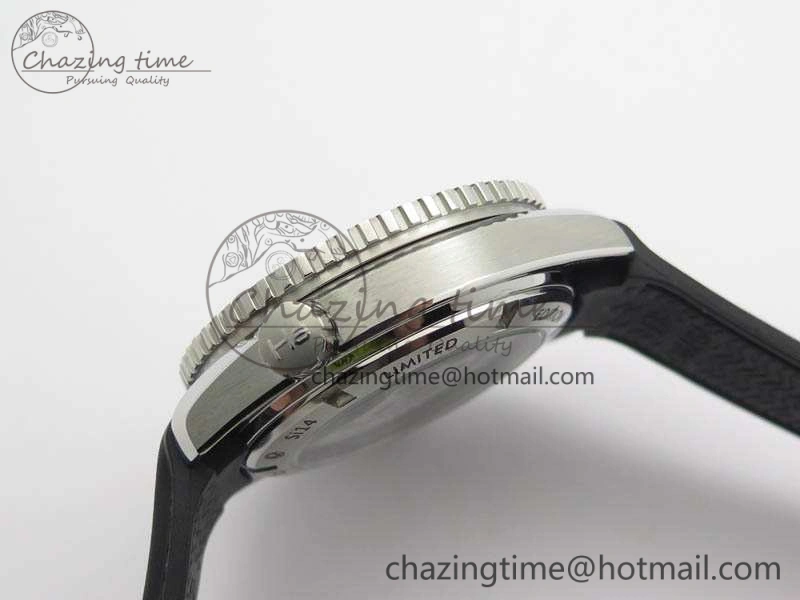 Planet Ocean Pro Ceramic Bezel 45mm 1:1 OMF Best Edition On Rubber Strap A8500 (Black Balance Wheel)