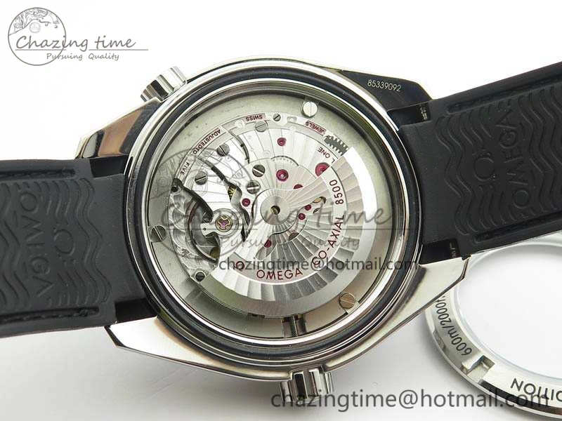 Planet Ocean Pro Ceramic Bezel 45mm 1:1 OMF Best Edition On Rubber Strap A8500 (Black Balance Wheel)