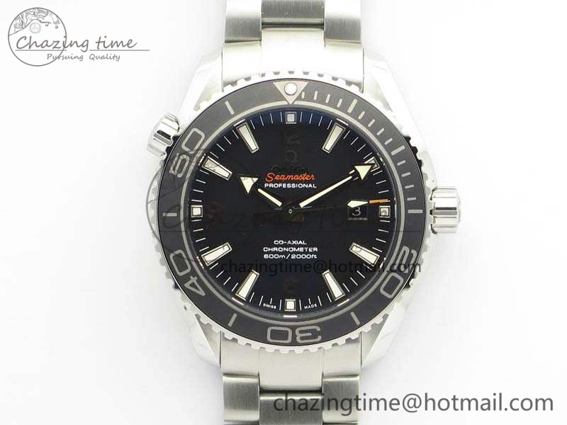 Planet Ocean Pro Ceramic Bezel 45mm OMF 1:1 Best Edition On SS Bracelet A8500 (Black Balance Wheel)