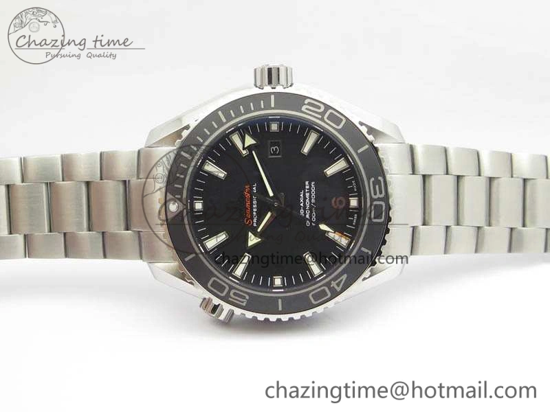 Planet Ocean Pro Ceramic Bezel 45mm OMF 1:1 Best Edition On SS Bracelet A8500 (Black Balance Wheel)