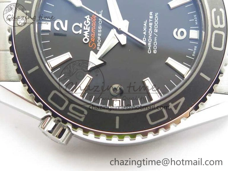 Planet Ocean Pro Ceramic Bezel 45mm OMF 1:1 Best Edition On SS Bracelet A8500 (Black Balance Wheel)