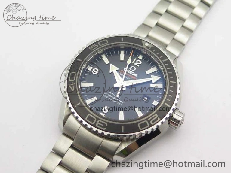 Planet Ocean Pro Ceramic Bezel 45mm OMF 1:1 Best Edition On SS Bracelet A8500 (Black Balance Wheel)