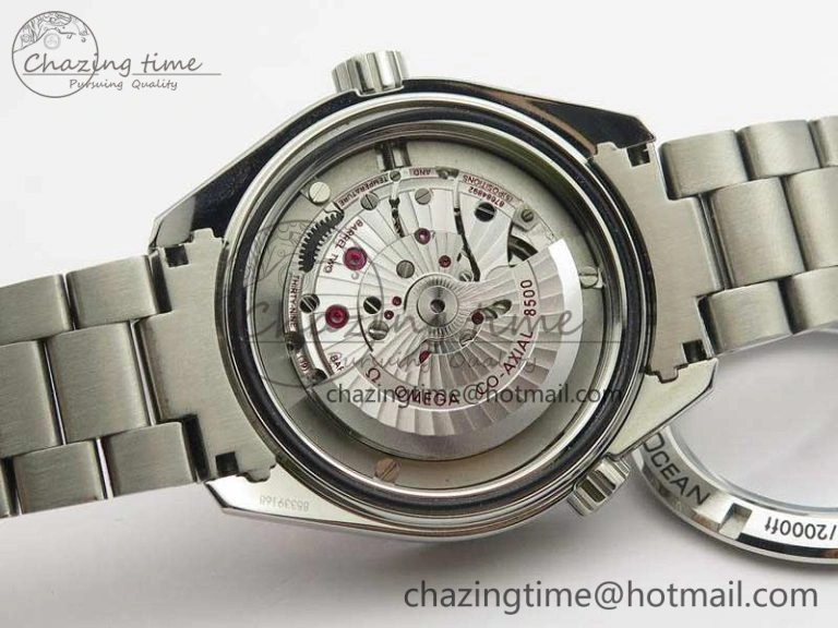 Planet Ocean Pro Ceramic Bezel 45mm OMF 1:1 Best Edition On SS Bracelet A8500 (Black Balance Wheel)