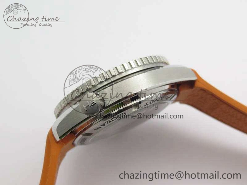 Planet Ocean Pro Orange Bezel 45mm OMF 1:1 Best Edition On Rubber Strap A8500 (Black Balance Wheel)