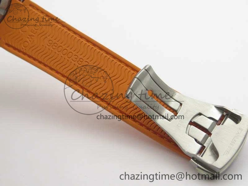 Planet Ocean Pro Orange Bezel 45mm OMF 1:1 Best Edition On Rubber Strap A8500 (Black Balance Wheel)