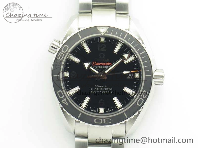 Planet Ocean Professional Ceramic Bezel 42mm 1:1 MK Best Edition Silver Markers On SS Bracelet A8500