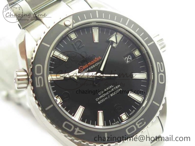 Planet Ocean Professional Ceramic Bezel 42mm 1:1 MK Best Edition Silver Markers On SS Bracelet A8500