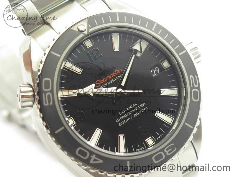 Planet Ocean Professional Ceramic Bezel 42mm 1:1 MK Best Edition Silver Markers On SS Bracelet A8500