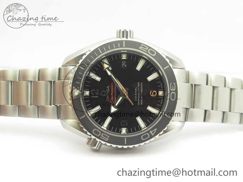 Planet Ocean Professional Ceramic Bezel 42mm 1:1 MK Best Edition Silver Markers On SS Bracelet A8500