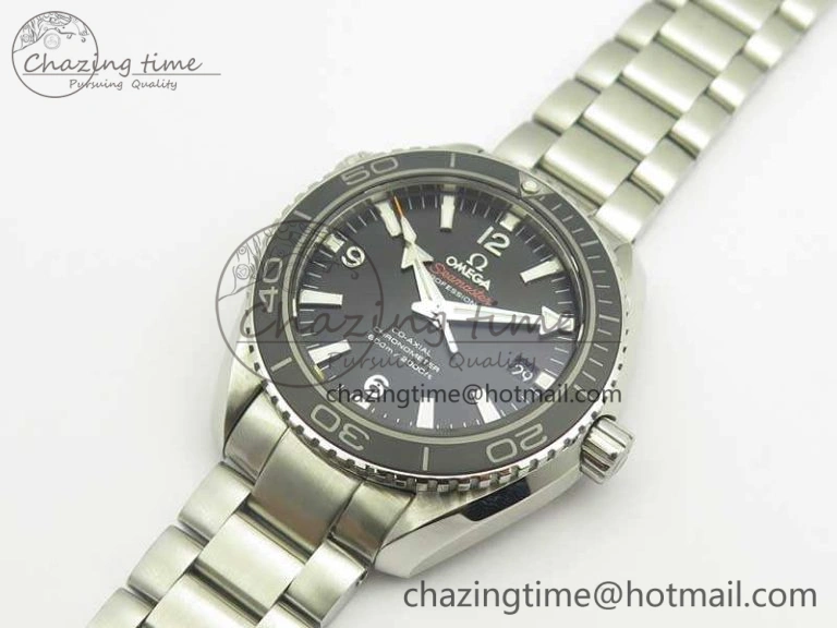 Planet Ocean Professional Ceramic Bezel 42mm 1:1 MK Best Edition Silver Markers On SS Bracelet A8500