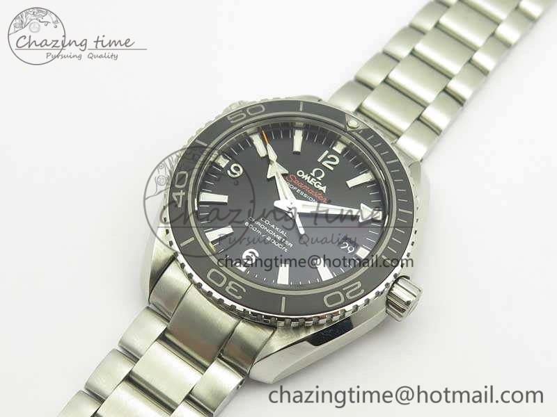 Planet Ocean Professional Ceramic Bezel 42mm 1:1 MK Best Edition Silver Markers On SS Bracelet A8500
