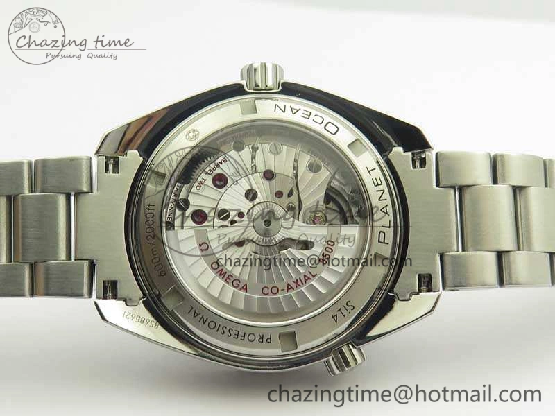 Planet Ocean Professional Ceramic Bezel 42mm 1:1 MK Best Edition Silver Markers On SS Bracelet A8500