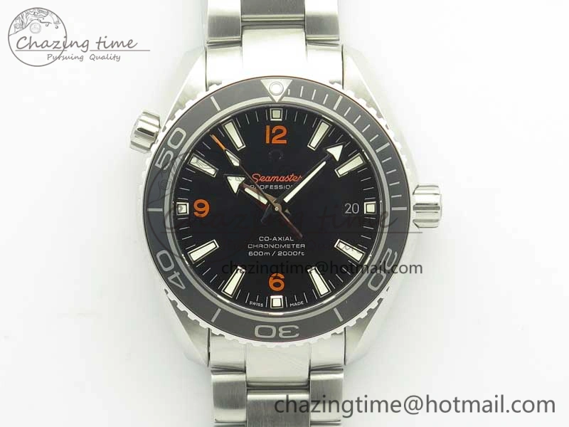 Planet Ocean Professional Ceramic Bezel 42mm 1:1 VSF Best Edition Orange Markers A8500 Super Clone (2 Straps)