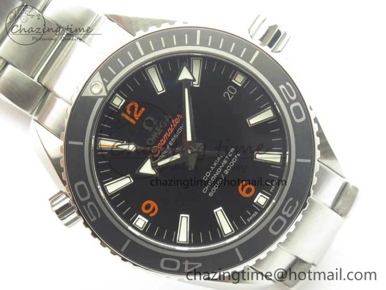 Planet Ocean Professional Ceramic Bezel 42mm 1:1 VSF Best Edition Orange Markers A8500 Super Clone (2 Straps)