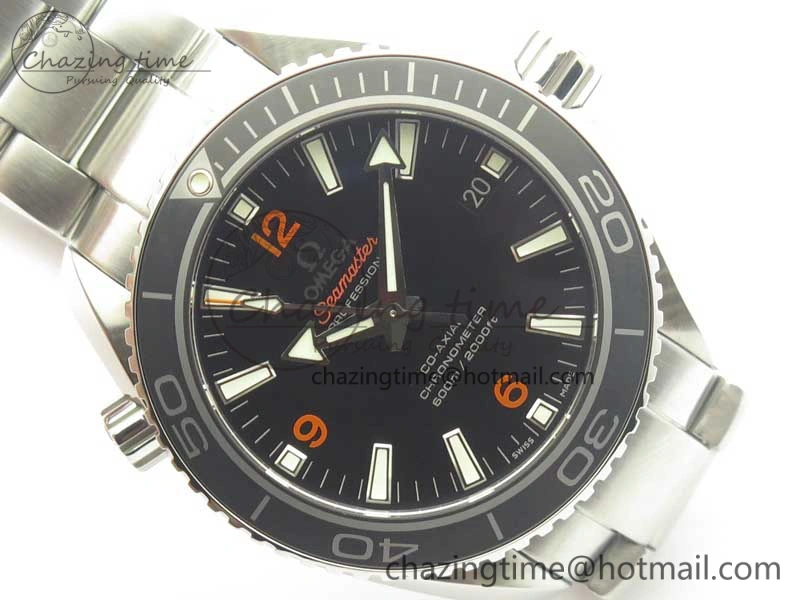 Planet Ocean Professional Ceramic Bezel 42mm 1:1 VSF Best Edition Orange Markers A8500 Super Clone (2 Straps)